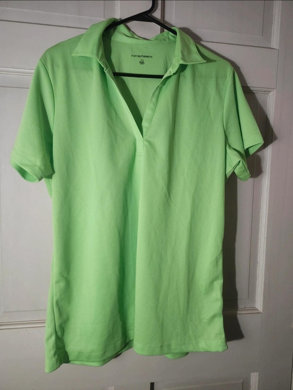 Port Authority Ladies Bright Lime Open-Placket Polo